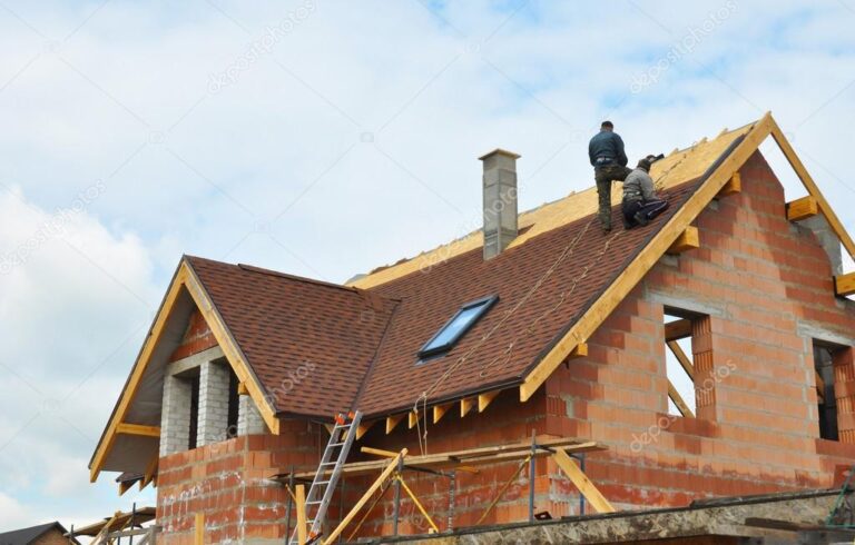 depositphotos 85365182 stock photo roofers and roofing construction and